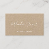 Professioneel modern Script Kraft Paper Visitekaartje (Voorkant)