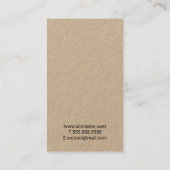 Professioneel modern Script Kraft Paper Visitekaartje (Achterkant)