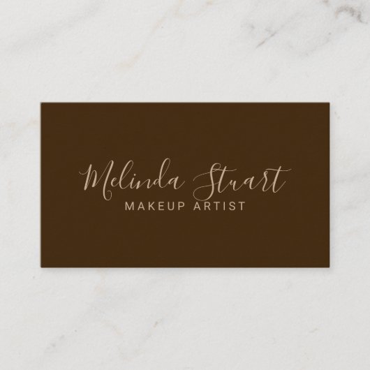 Professioneel modern Script Kraft Paper Visitekaartje (Voorkant)