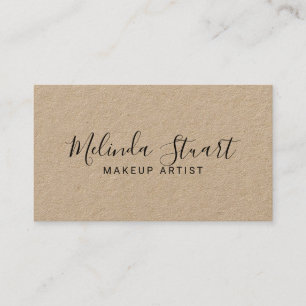 Professioneel modern Script Kraft Paper Visitekaartje