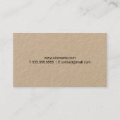 Professioneel modern Script Kraft Paper Visitekaartje (Achterkant)