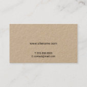 Professioneel modern Script Kraft Paper Visitekaartje (Achterkant)