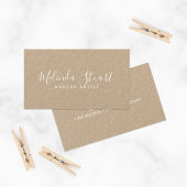 Professioneel modern Script Kraft Paper Visitekaartje