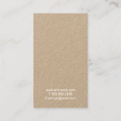 Professioneel modern Script Kraft Paper Visitekaartje (Achterkant)