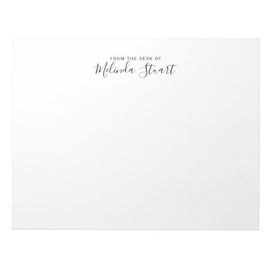Professioneel modern script notitieblok (Voorkant)