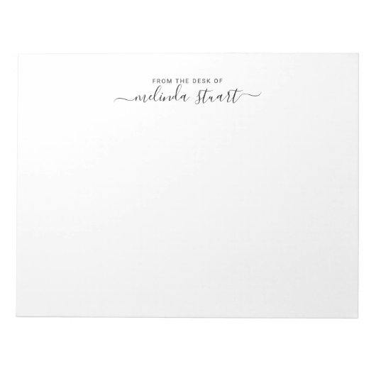 Professioneel modern script notitieblok (Voorkant)