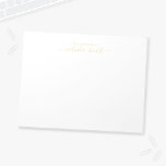 Professioneel modern script notitieblok<br><div class="desc">Professioneel modern notitieblok met de naam in de gouden moderne stijl van het scriptlettertype met aangepaste tekst in de gouden moderne sans serif lettertypestijl op witte achtergrond. Opmerking: de details van de folie worden gesimuleerd in de illustratie. Bij de vervaardiging van dit product zal geen werkelijke folie worden gebruikt.</div>