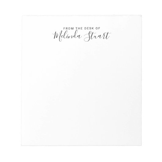 Professioneel modern script notitieblok (Voorkant)