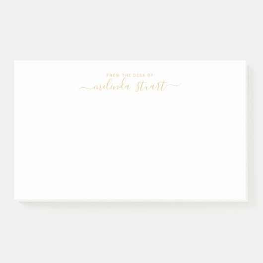 Professioneel modern script post-it® notes (Voorkant)