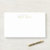 Professioneel modern script post-it® notes (Op bureau)
