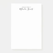 Professioneel modern script post-it® notes (Voorkant)