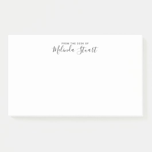 Professioneel modern script post-it® notes (Voorkant)