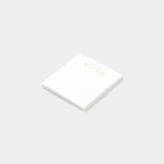 Professioneel modern script post-it® notes (Schuin)