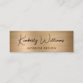 Professioneel, modern script QR Code Gold Mini Visitekaartje (Voorkant)