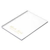 Professioneel, modern script, wit en goud notitieboek (Linkerzijde)