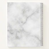 Professioneel modern script — witte marmer notitieboek (Achterkant)