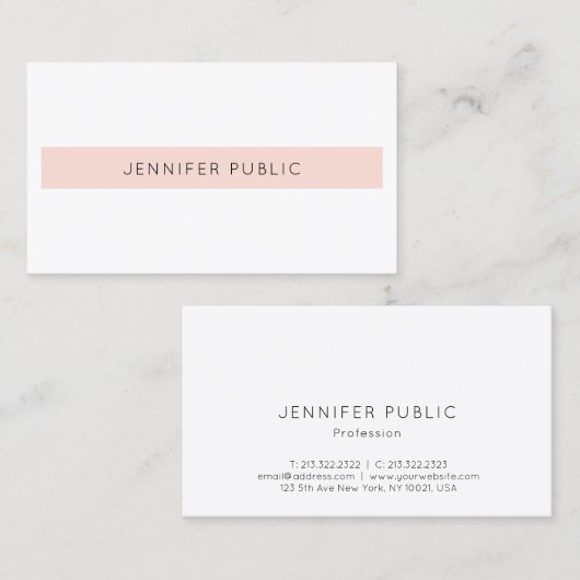 Professioneel, modern, stijlvol design, dubbelzinn visitekaartje (Voorkant / Achterkant)