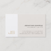 Professioneel Modern Stijlvol Monogrammed Ontwerp Visitekaartje (Voorkant)