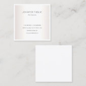 Professioneel, modern, stijlvol, stijlvol Faux Sil Vierkante Visitekaartje (Voorkant / Achterkant)