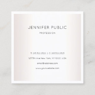 Professioneel, modern, stijlvol, stijlvol Faux Sil Vierkante Visitekaartje