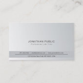 Professioneel Modern Stijlvol Zilvergrijs Corporat Visitekaartje (Achterkant)