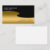 Professioneel Modern Stijlvol Zwart Goud Vlak Visitekaartje (Voorkant / Achterkant)