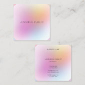 Professioneel Modern Trendy Elegant Kleurrijk Ontw Vierkante Visitekaartje (Voorkant / Achterkant)