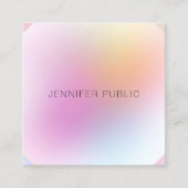 Professioneel Modern Trendy Elegant Kleurrijk Ontw Vierkante Visitekaartje (Voorkant)