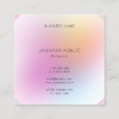 Professioneel Modern Trendy Elegant Kleurrijk Ontw Vierkante Visitekaartje (Achterkant)