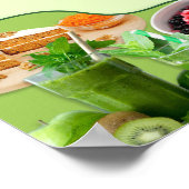 Professioneel Modern Vegan Gezond Voedsel Menu Gro Poster (Hoek)