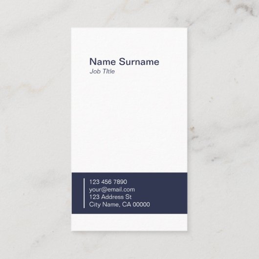 Professioneel modern verticaal Visitekaartje (Achterkant)