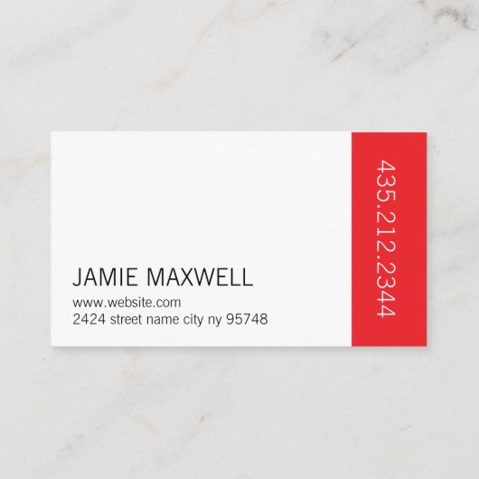 Professioneel modern Visitekaartje (Achterkant)