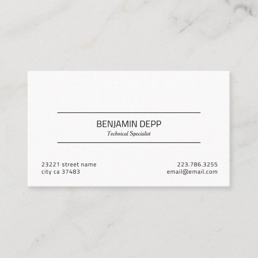 Professioneel modern Visitekaartje (Voorkant)