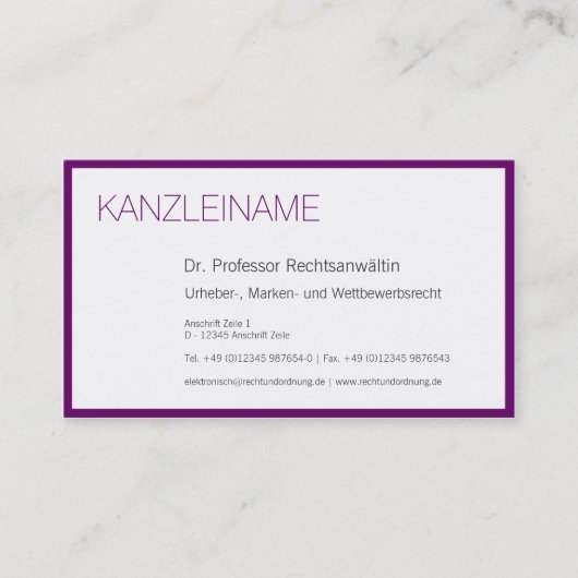 professioneel modern visitekaartje (Voorkant)