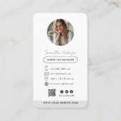 Professioneel modern Visitekaartje met foto en QR (Voorkant)