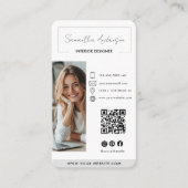 Professioneel modern Visitekaartje met foto en QR (Voorkant)