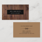 Professioneel modern Visitekaartje van houten korr (Voorkant / Achterkant)
