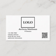 Professioneel Modern Voeg Logo en QR-code toe