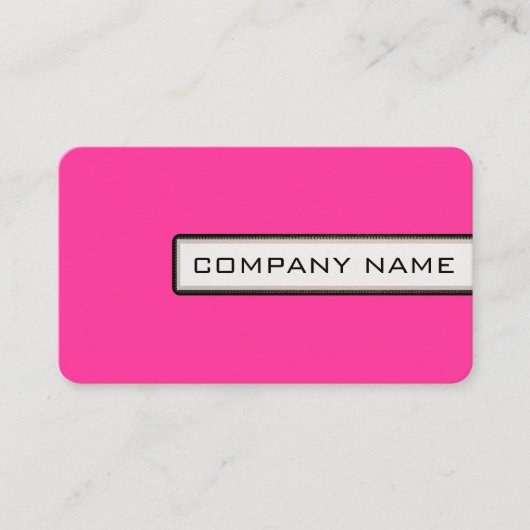 Professioneel, modern, warm roze minimalistisch visitekaartje (Voorkant)