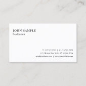 Professioneel Modern Wit Eenvoudig Elegant Plain Visitekaartje (Voorkant)