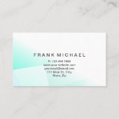 Professioneel, modern, wit en groen visitekaartje (Achterkant)