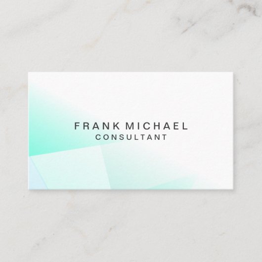 Professioneel, modern, wit en groen visitekaartje (Voorkant)