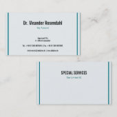 Professioneel, modern, wit, twee kanten visitekaartje (Voorkant / Achterkant)