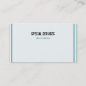 Professioneel, modern, wit, twee zijden visitekaartje (Achterkant)