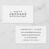 Professioneel modern wit Visitekaartje (Voorkant / Achterkant)
