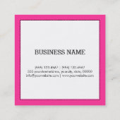 Professioneel, modern, wit, warm roze vierkante visitekaartje (Achterkant)
