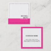 Professioneel, modern, wit, warm roze vierkante visitekaartje (Voorkant / Achterkant)