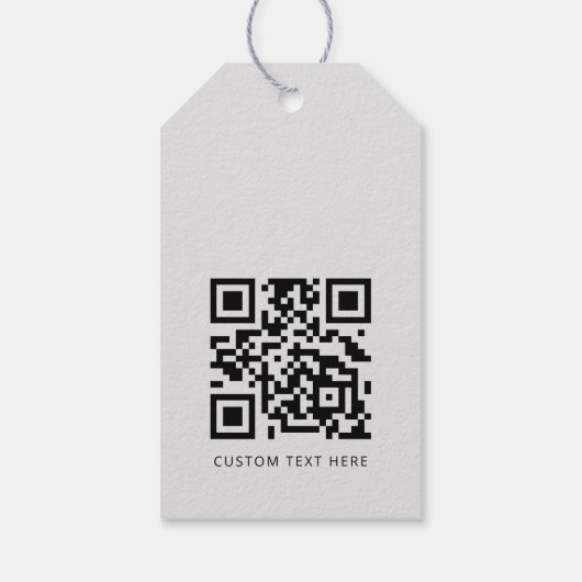 Professioneel modern zakelijk Logo QR Code Grijs L Cadeaulabel (Achterkant)