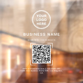 Professioneel Modern Zakelijk Naam QR Code Logo Raamsticker (Vel 2)
