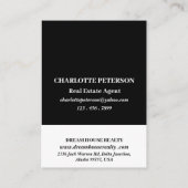 Professioneel modern zakelijk onroerend goed aanbevelingskaartje (Achterkant)